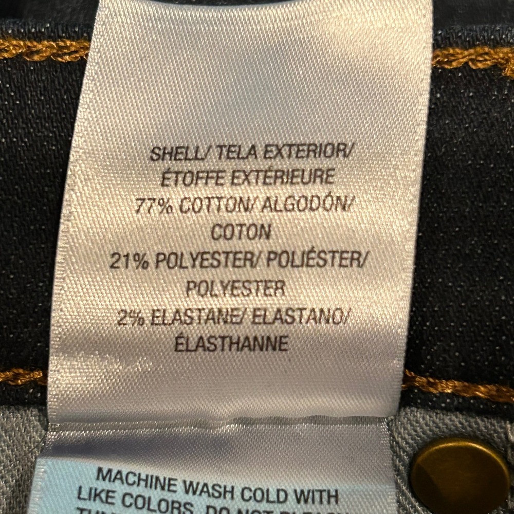 Hudson Barbara Super Skinny Jeans Women's Size 27 Dark Wash Distressed - Picture 9 of 11